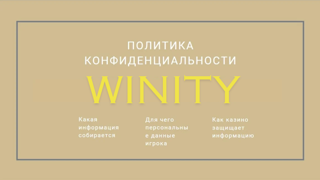Политика конфиденциальности в Winity Casino
